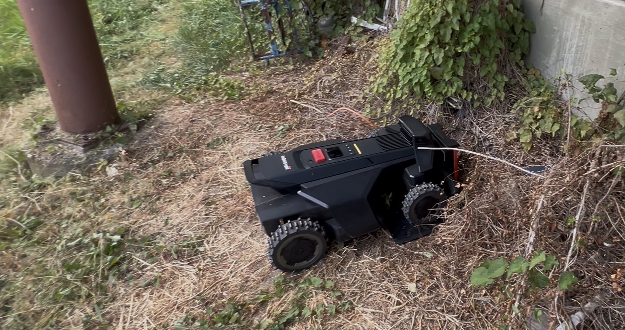 Our robot mower in action